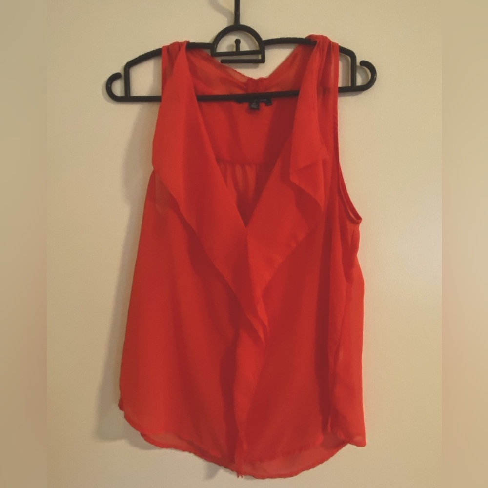 American Eagle Sheer Coral Blouse